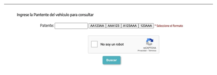 Paso 2 para consultar o cambiar el turno de la VTV en Tres Arroyos